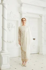 Ophelia Kurung Soft Cream