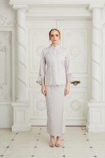 Rhea Kurung (Soft Grey)