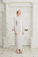Rhea Kurung (Soft Grey) - Image 2