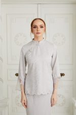 Rhea Kurung (Soft Grey) - Image 3