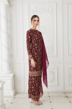 Ophelia Kurung (Red Wine) - Image 2