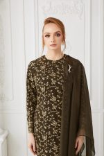 Ophelia Kurung Olive Green - Image 3