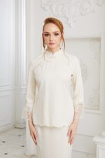 Rhea Kurung (Cream) - Image 3