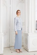 Qiesya Kurung Stone Blue - Image 2
