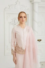 Camellia Kurung Coral Pink - Image 3