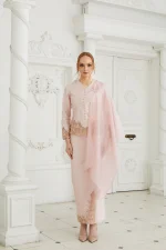 Camellia Kurung Coral Pink