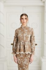 Iris Kurung Nude Brown - Image 3