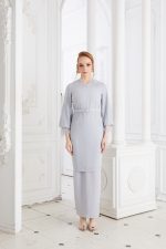 Celinee Kurung Light Grey