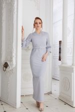 Celinee Kurung Light Grey - Image 3